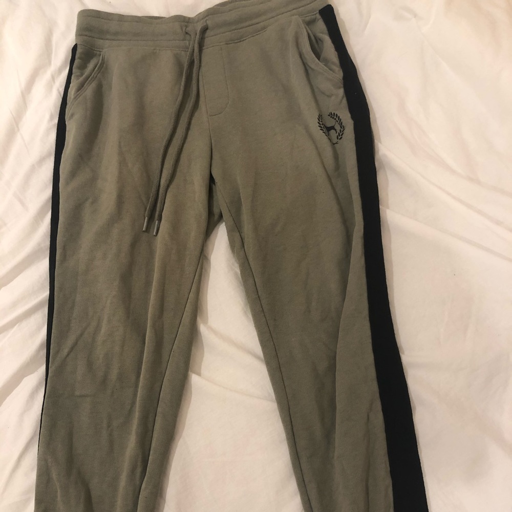 PINK army green joggers